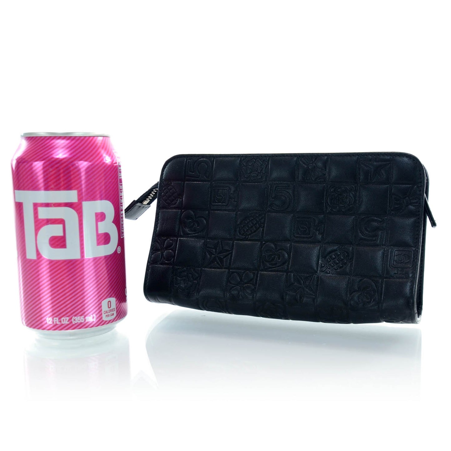 Lambskin Precious Symbols Cosmetic Bag Black