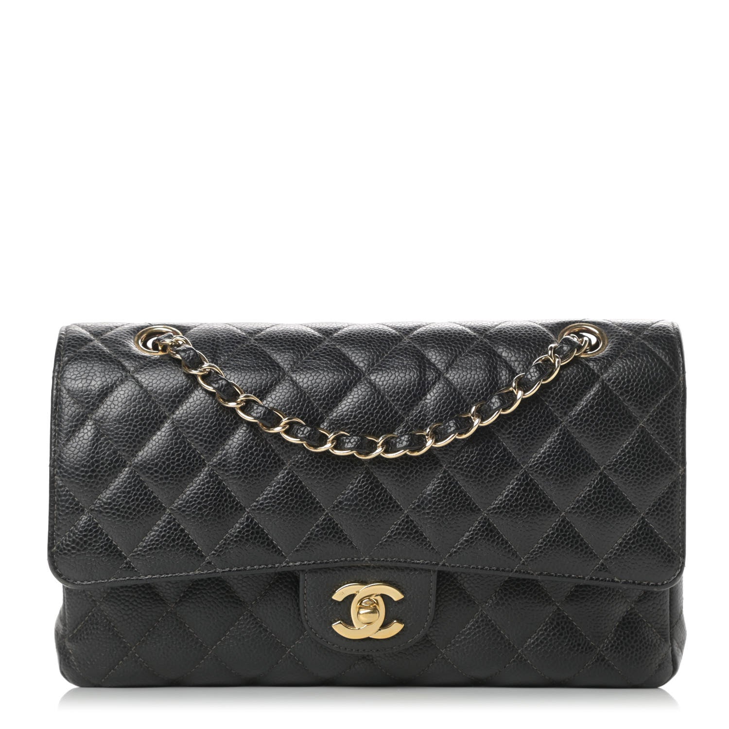 Chanel Caviar Quilted Medium Double Flap Black 1 of 18