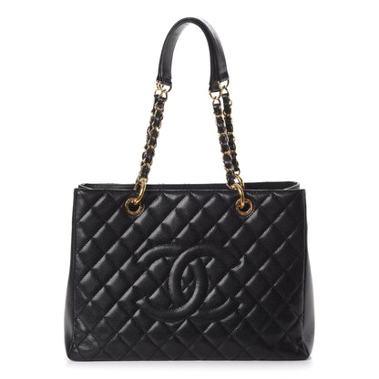Chanel Caviar Quilted Grand Shopping Tote GST Black 1 of 12