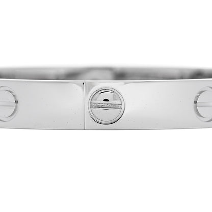 Cartier 18K White Gold 4 Diamond LOVE Bracelet 16 4 of 7