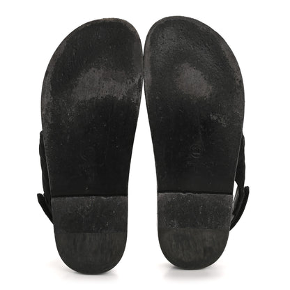 Chanel Mixed Fibers Velcro Dad Sandals 39 Black 6 of 10