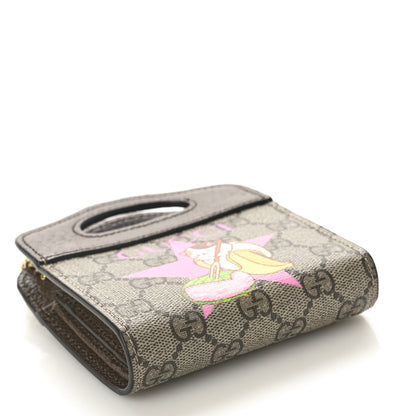 Gucci X BNF GG Supreme Monogram Textured Dollar Calfskin Bananya Print Mini Top Slip Handle Bag Beige Ebony Multicolor New Acero 4 of 12