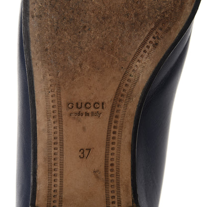 Gucci Malaga Kid Womens Jordaan Loafers 37 Blue Agata 7 of 8