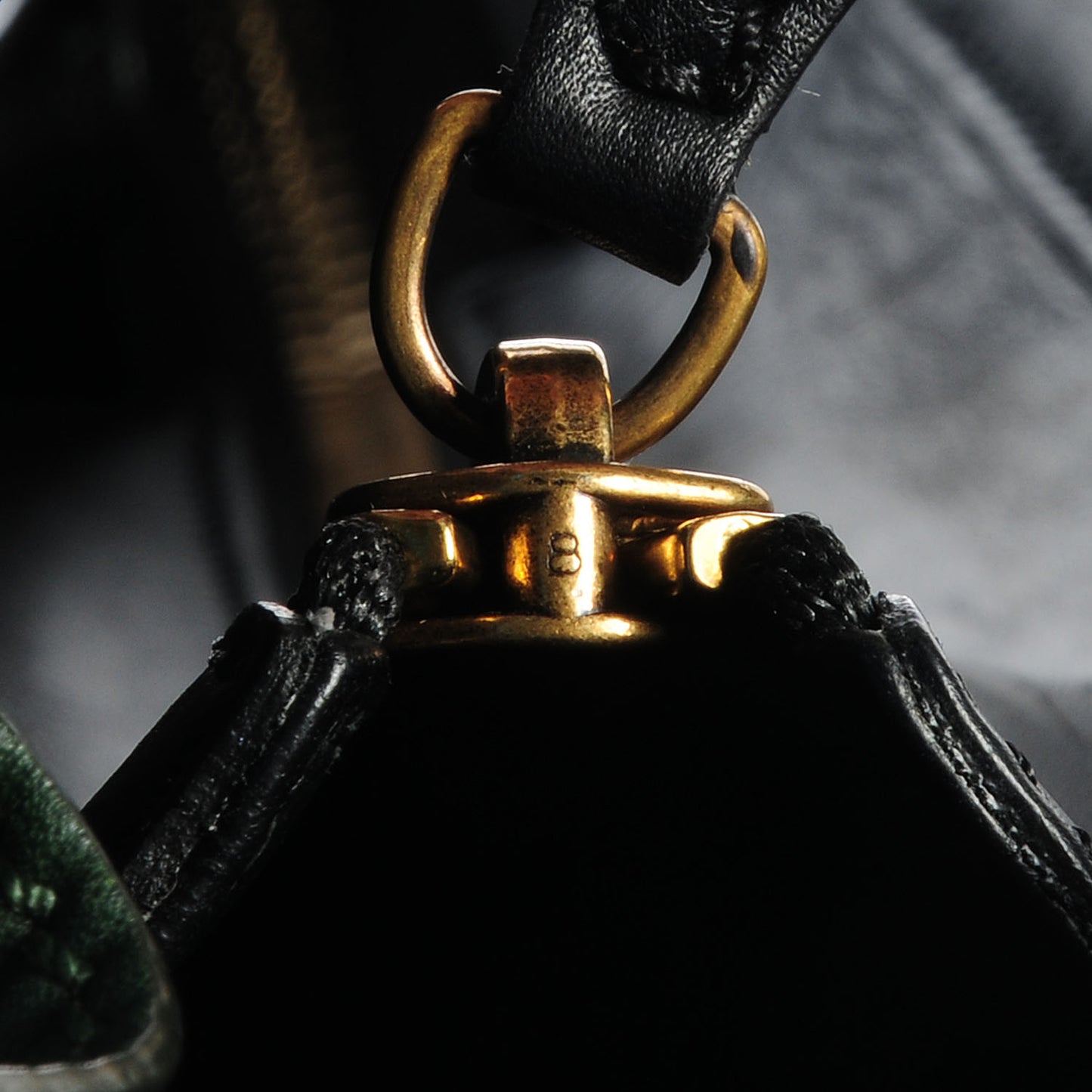 Smooth Calfskin Bi-Color Mini Luggage Forest Black