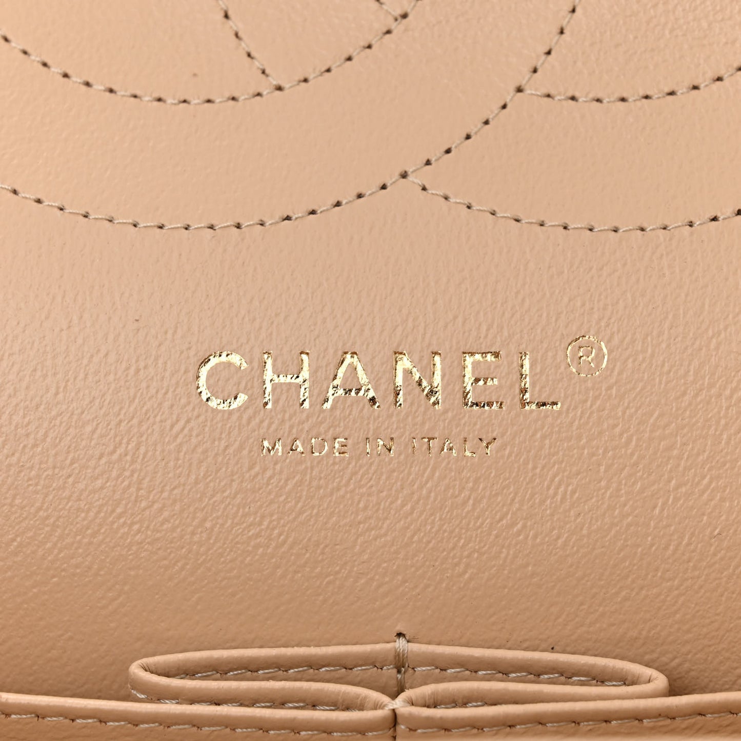 Caviar Quilted Jumbo Double Flap Light Beige