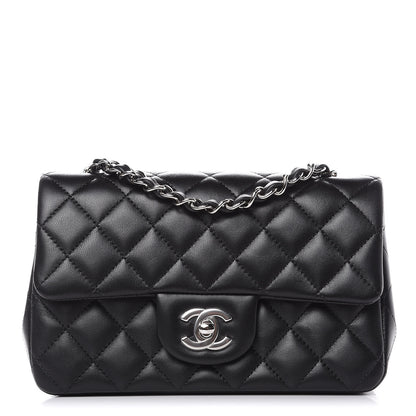 Chanel Lambskin Quilted Mini Rectangular Flap Black 1 of 10