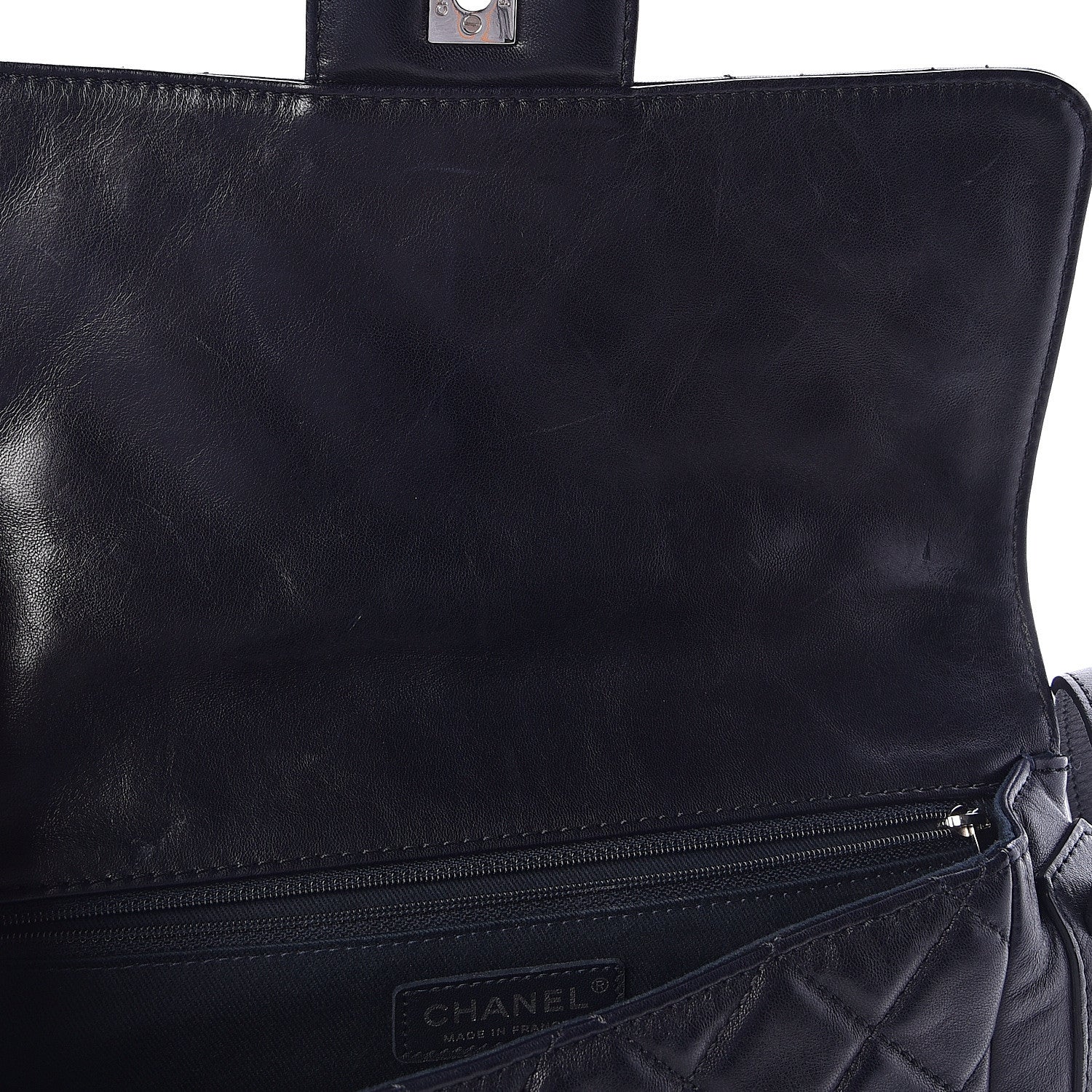 Chanel Lambskin Quilted Messenger Bag Dark Navy 8 of 14