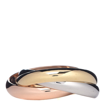 Cartier 18K Pink Yellow White Gold Classic Trinity Ring 60 9 1 of 4