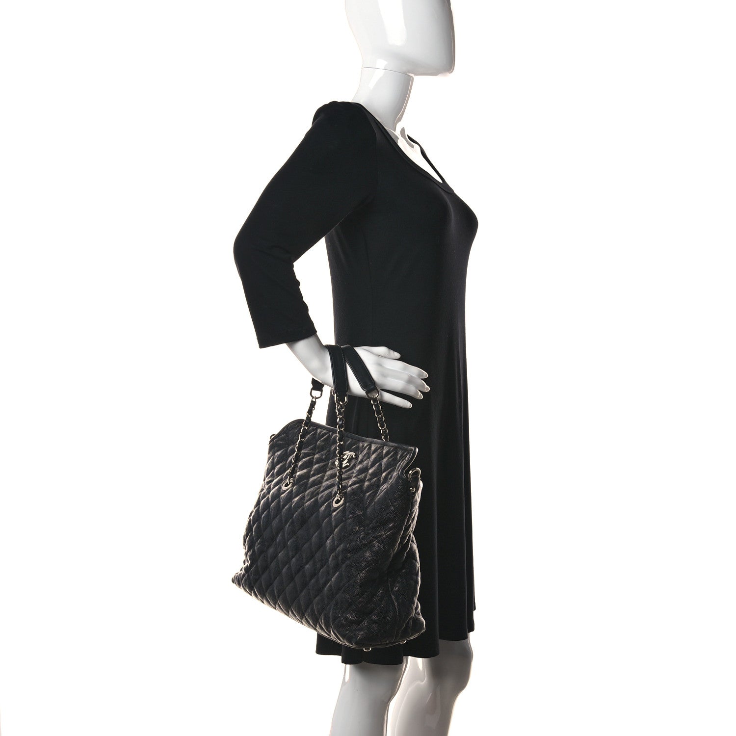 Chanel Caviar Quilted French Riviera Shouler Bag Black 2 of 28