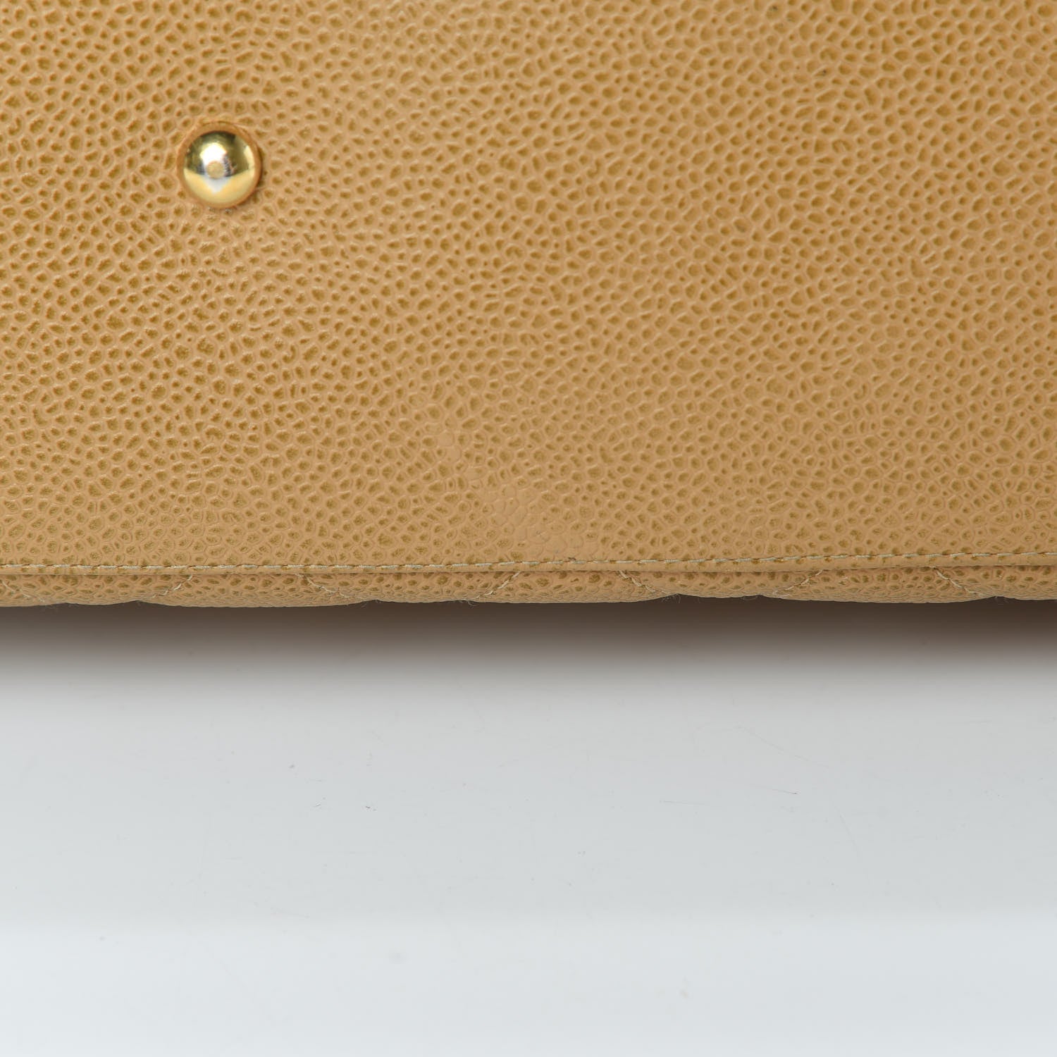 Chanel Caviar Quilted Large Bowler Bag Beige 14 of 20