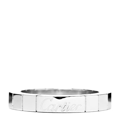 Cartier 18K White Gold Lanieres Ring 46 3.75 1 of 4