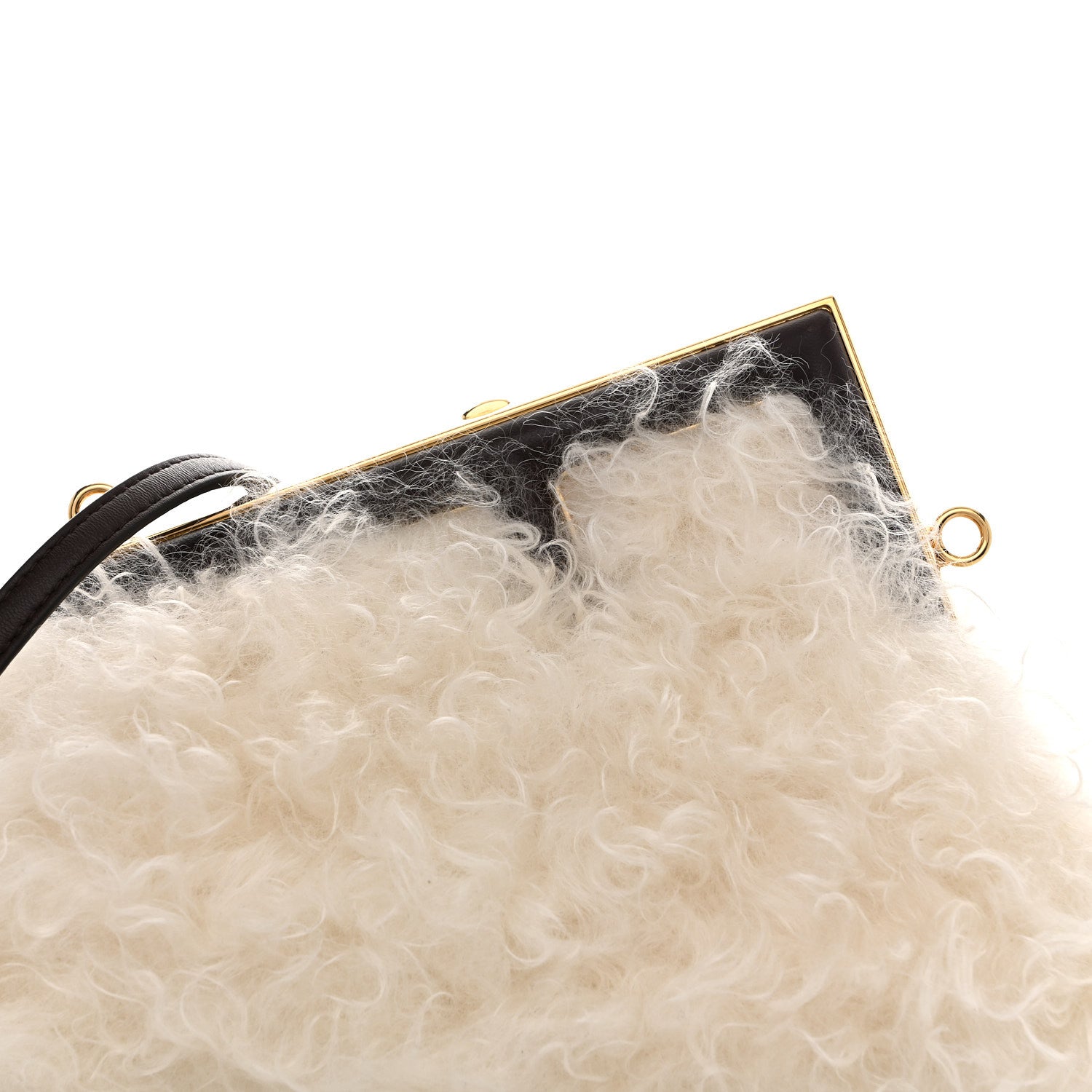 Fendi Baby Mongolian Nappa Small Fendi First White Fondente