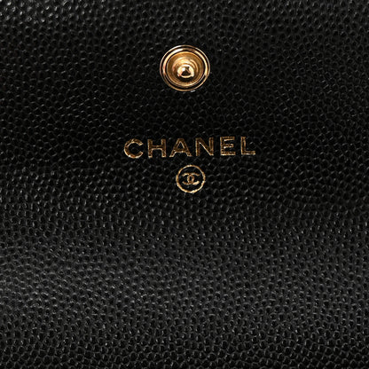 Chanel Caviar Quilted Boy Flap Card Holder Black 6 of 10