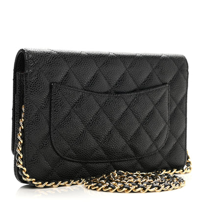 Chanel Caviar Quilted Wallet On Chain WOC Black 3 of 11