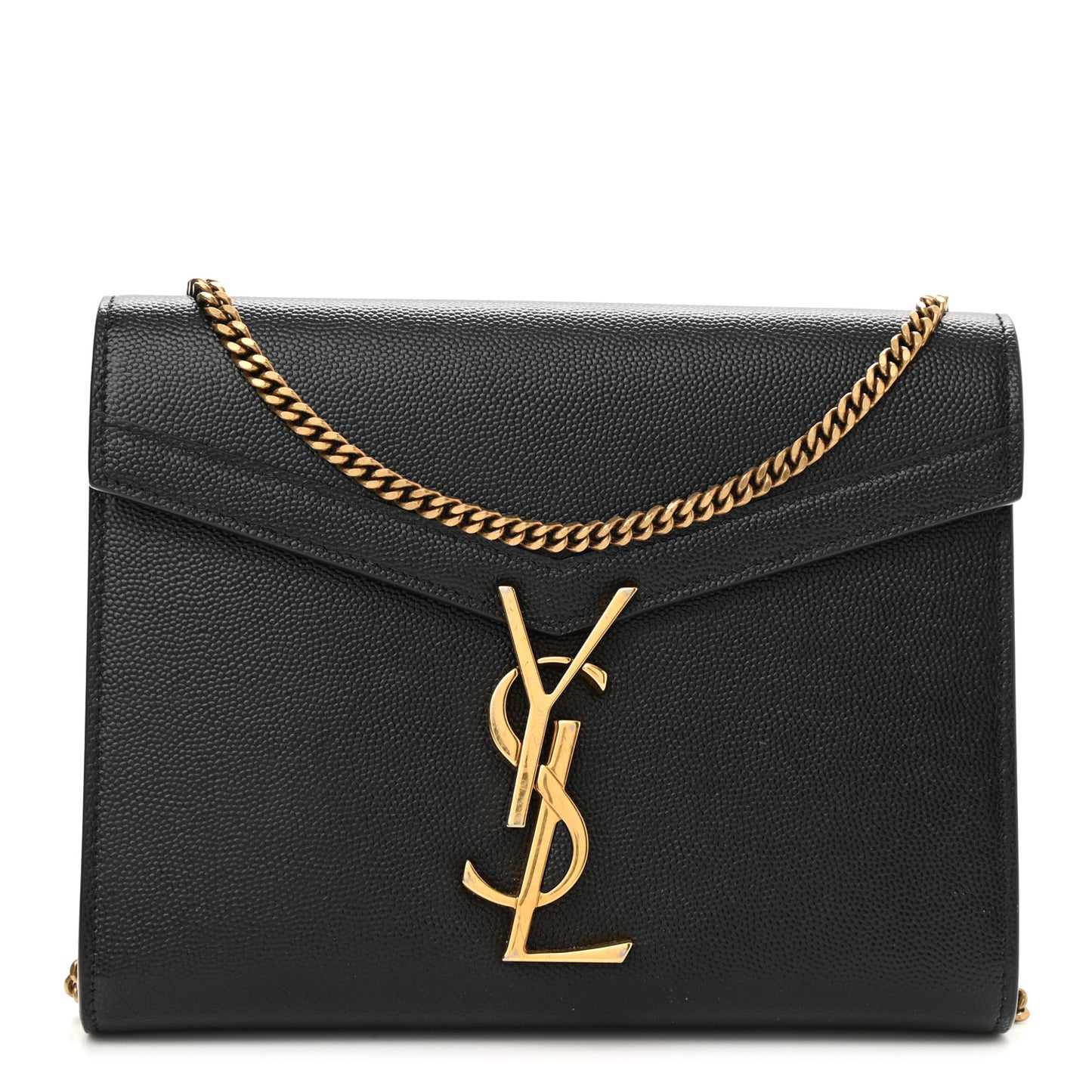 Grain De Poudre Monogram Cassandra Chain Wallet Black