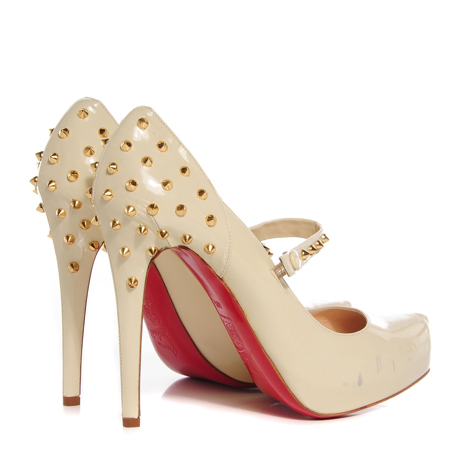 Christian Louboutin Patent Mad Mary 120 Pumps 40.5 Off White 4 of 7