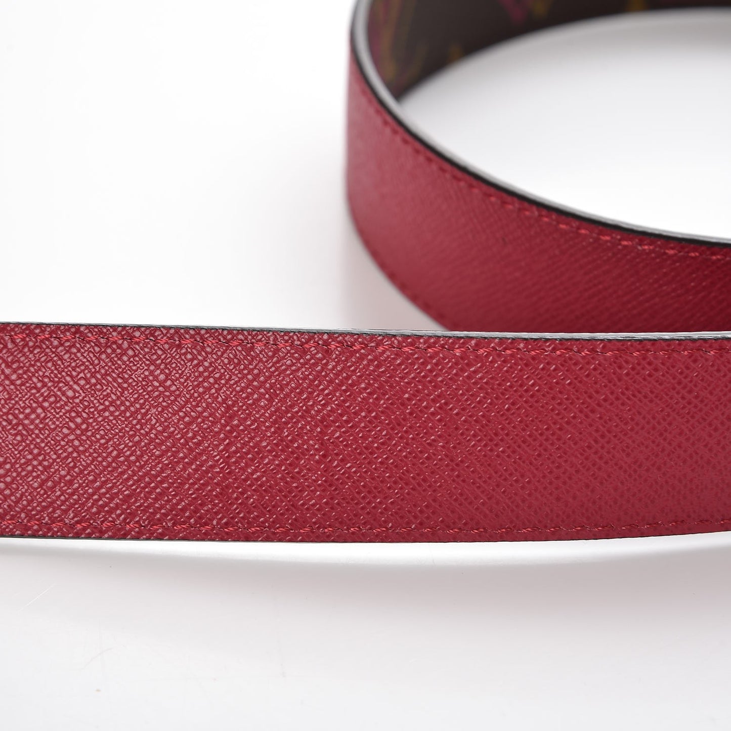 Rainbow Monogram 30mm LV Initiales Reversible Belt 80 32 Fuschia