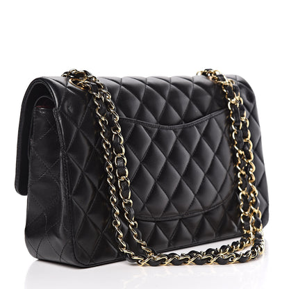 Chanel Lambskin Quilted Medium Double Flap Black 3 of 9