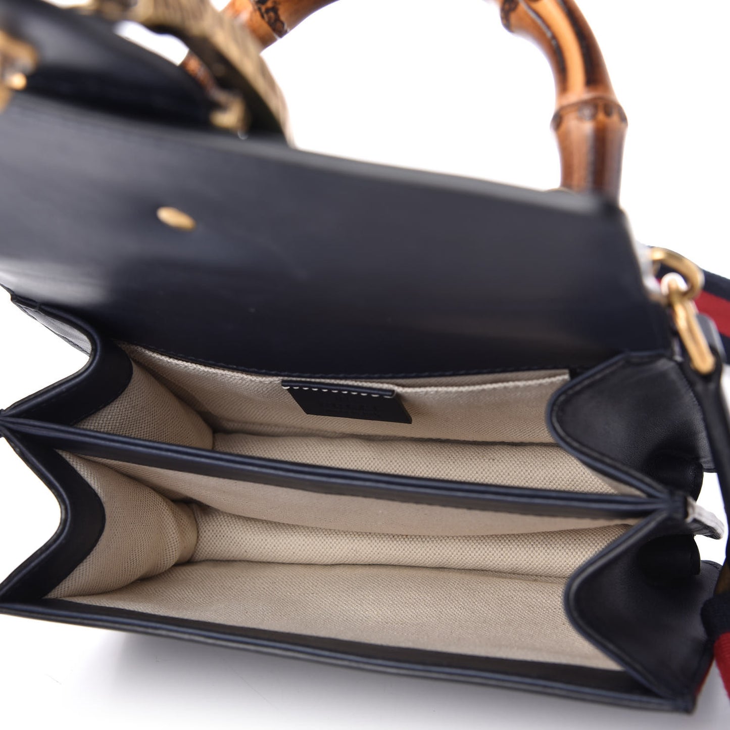 Calfskin Bamboo Web Mini Dionysus Top Handle Bag Blue Emerald Hibiscus Red