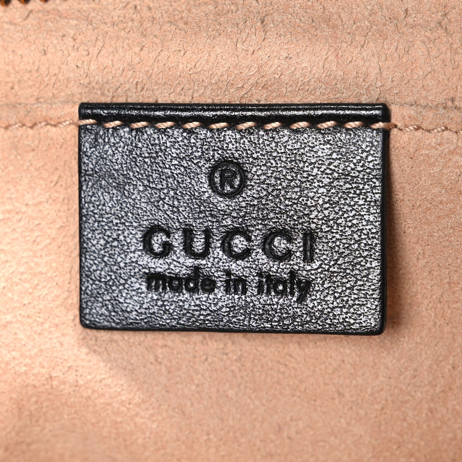 Gucci Calfskin Matelasse Small GG Marmont Chain Shoulder Bag Black 6 of 10