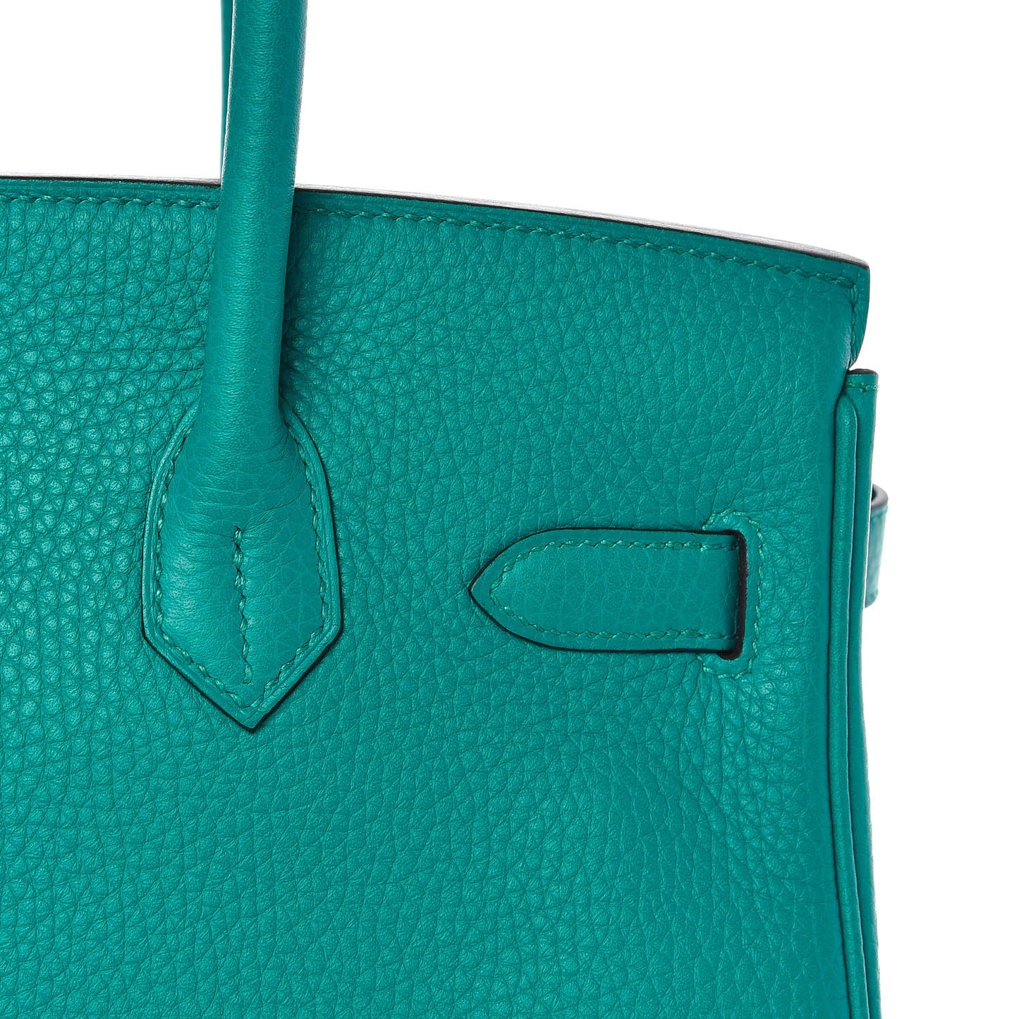 Taurillon Clemence Birkin 30 Bleu Paon