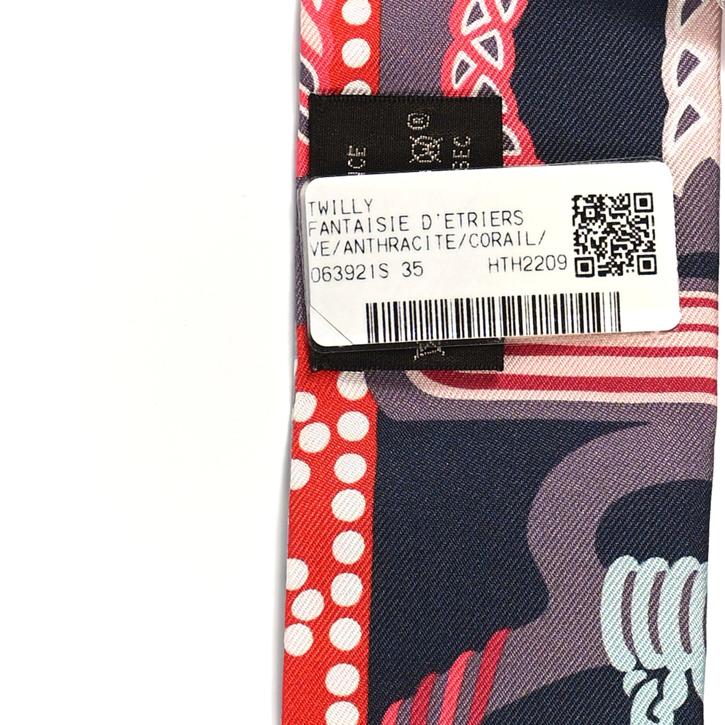 Silk Fantaisie D'Etriers Twilly Anthracite Corail