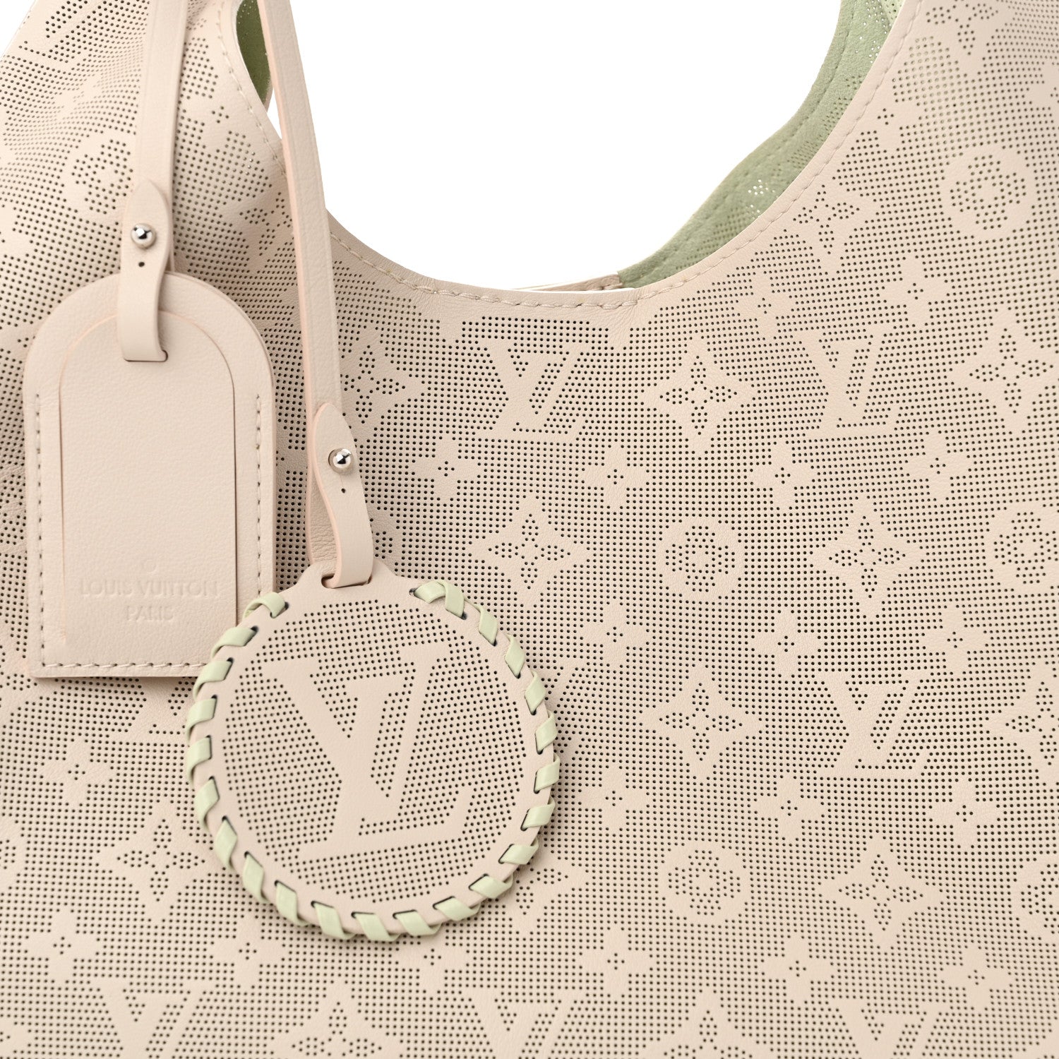 Louis Vuitton Reverse Mahina Carmel Hobo Quartz White Quartz White 7 of 10