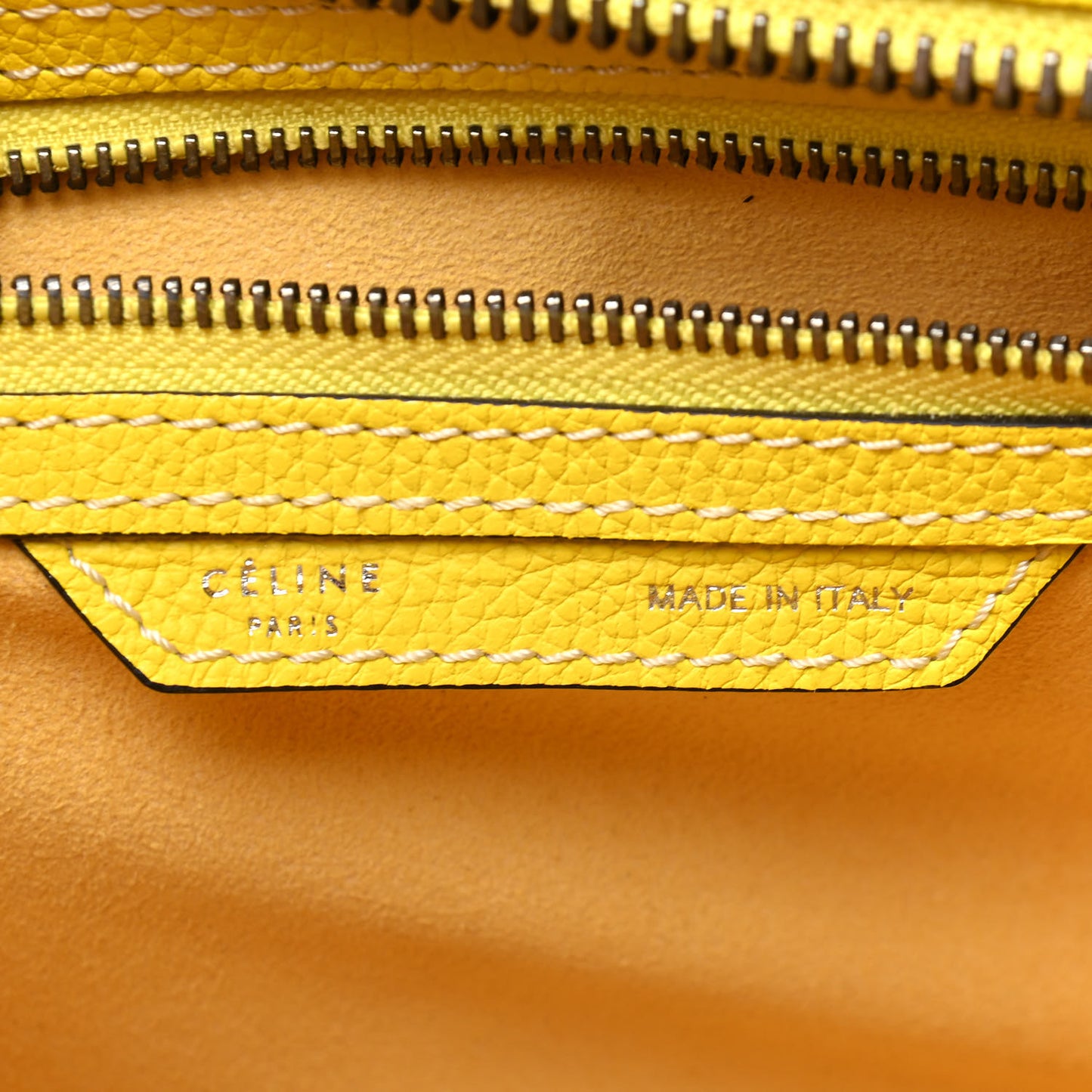 Drummed Calfskin Micro Luggage Citron