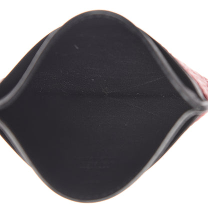 MCM Calfskin Visetos Mini Card Case Black Ruby Red 5 of 9