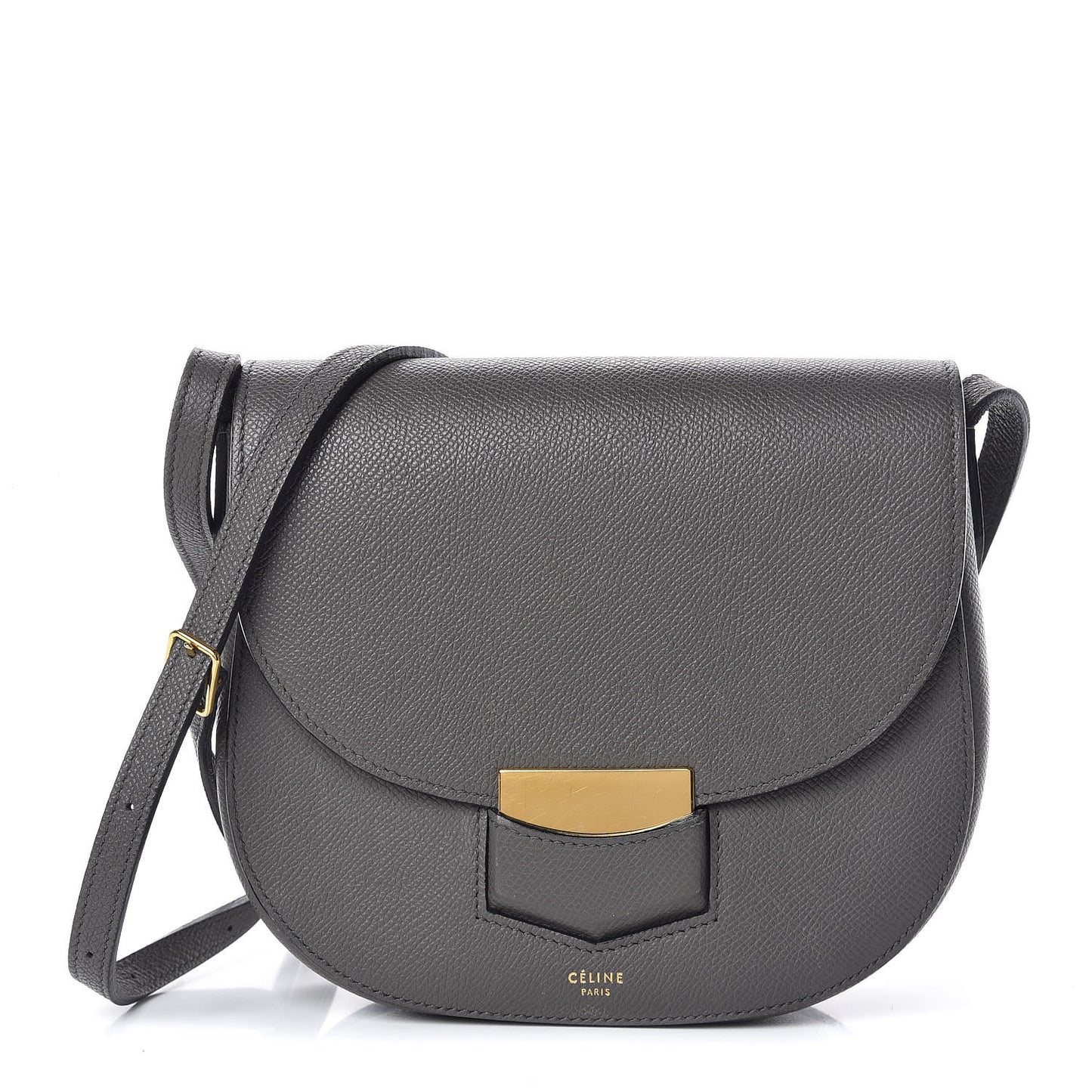 Baby Grained Calfskin Small Trotteur Grey