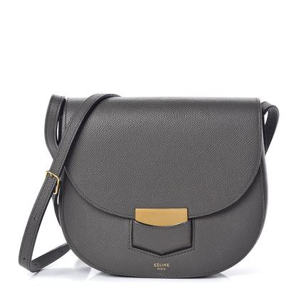 Celine Baby Grained Calfskin Small Trotteur Grey 1 of 9