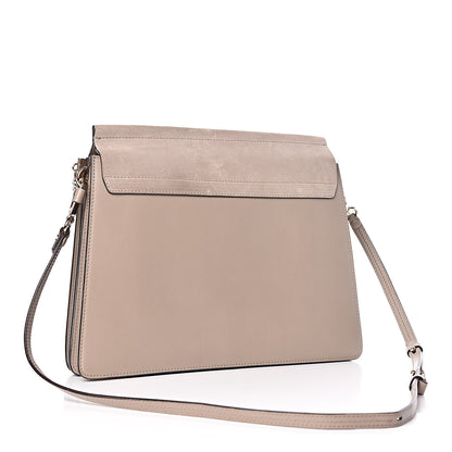 Chloe Calfskin Suede Medium Faye Shoulder Bag Motty Grey 3 of 11