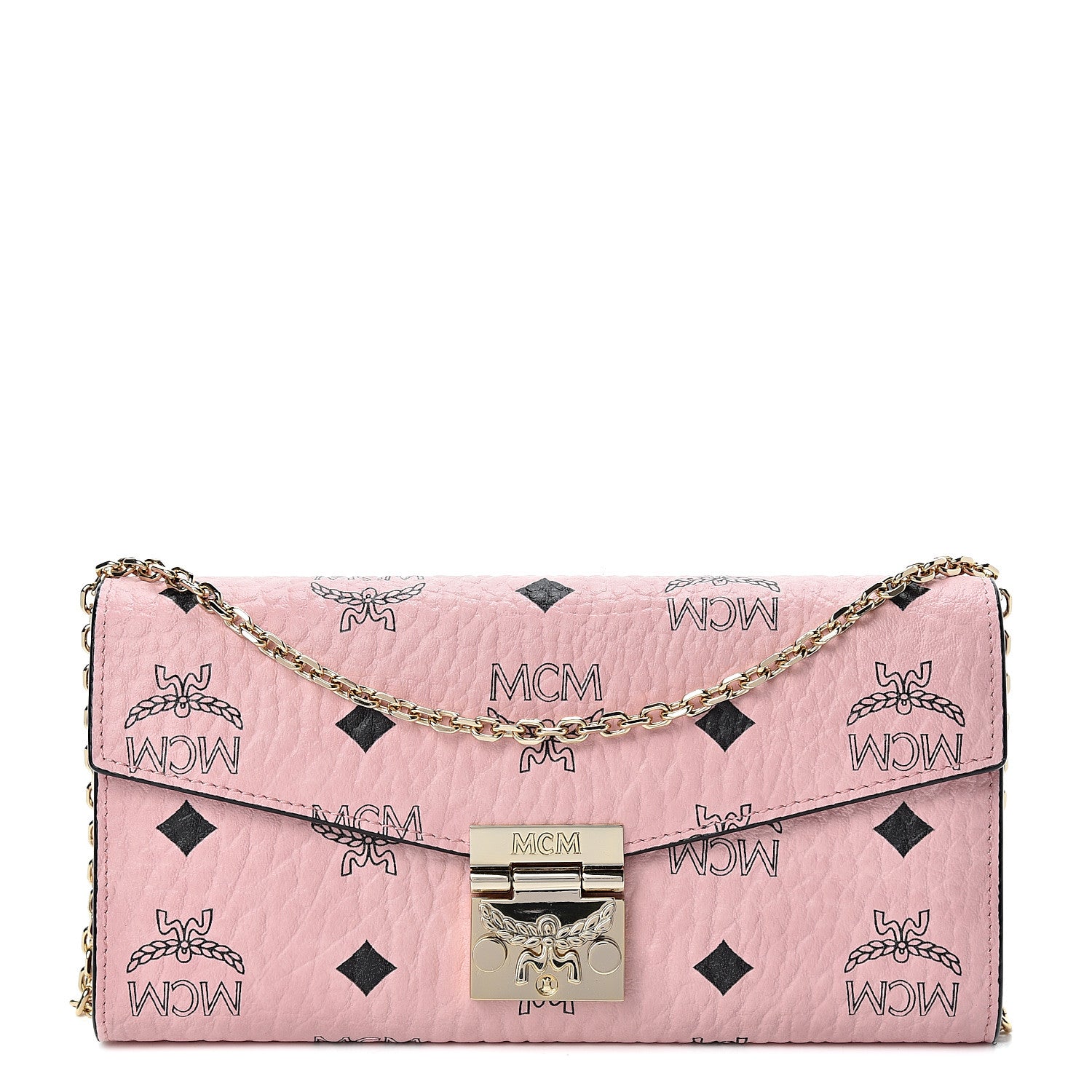 MCM Visetos Large Patricia Wallet On Chain Soft Pink 1 of 10