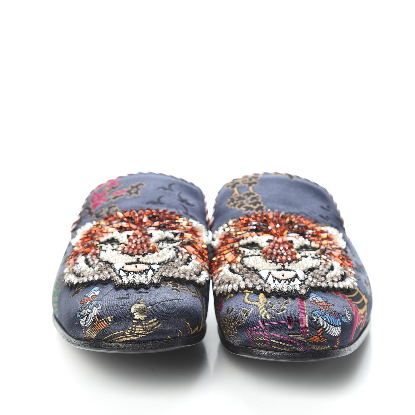 X DISNEY Jacquard Japanese Donald Duck Embellished Mens Slippers 7 Tide Multicolor Bordeaux