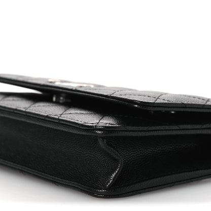 Chanel Caviar Quilted Crystal Star Wallet On Chain Black 11 of 14