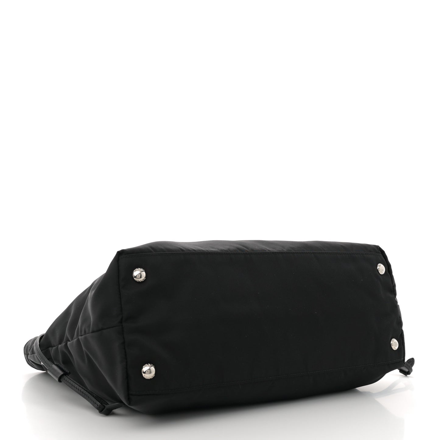 Tessuto Nylon Saffiano Shopping Tote Black