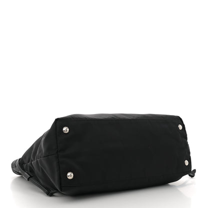 Prada Tessuto Nylon Saffiano Shopping Tote Black 4 of 10