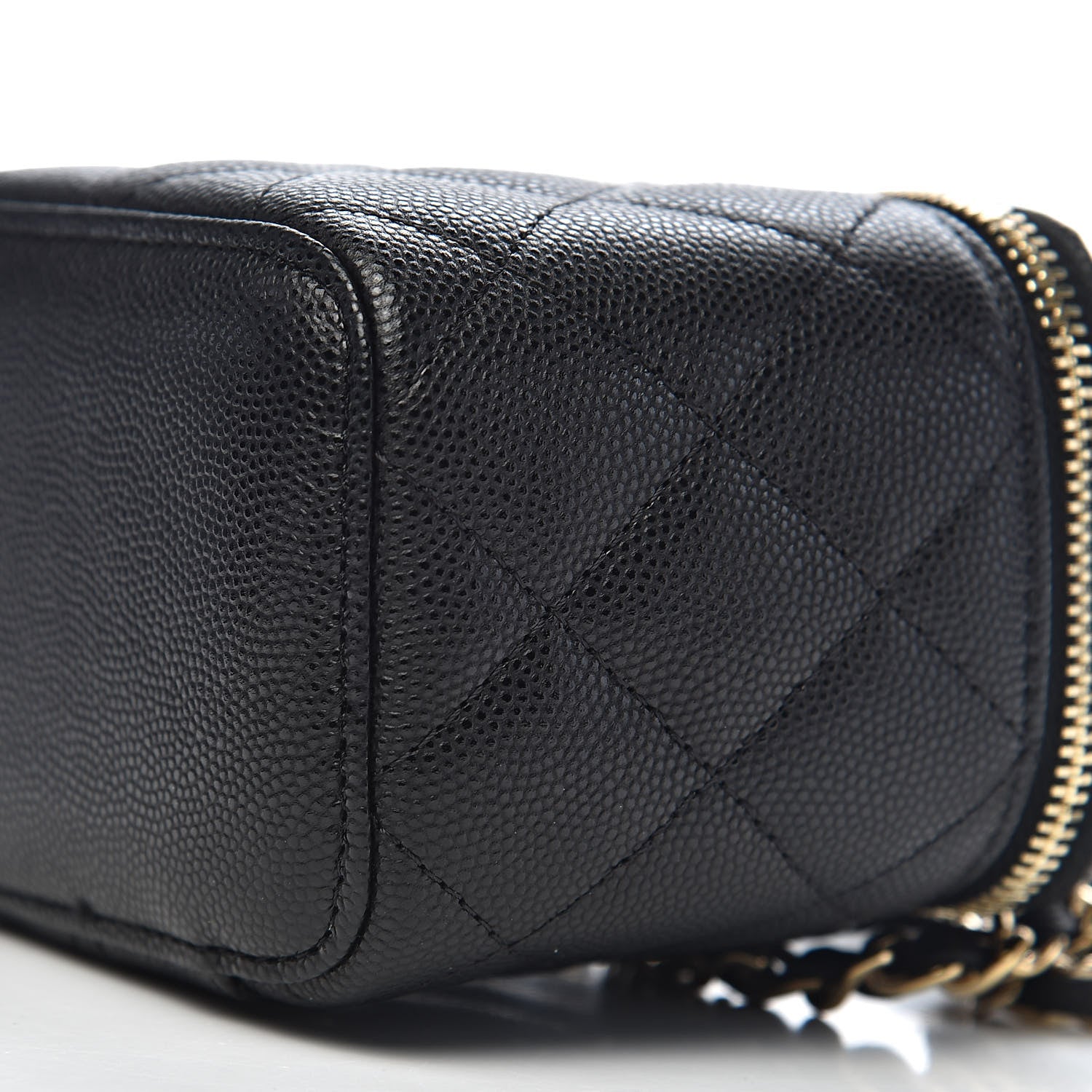 Chanel Caviar Quilted Mini Vanity Case With Chain Black 9 of 11