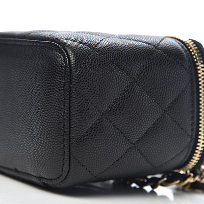 Chanel Caviar Quilted Mini Vanity Case With Chain Black 9 of 11