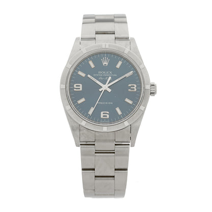 Rolex Stainless Steel 34mm Oyster Perpetual Air-King Precision Watch Blue 14010M 1 of 4