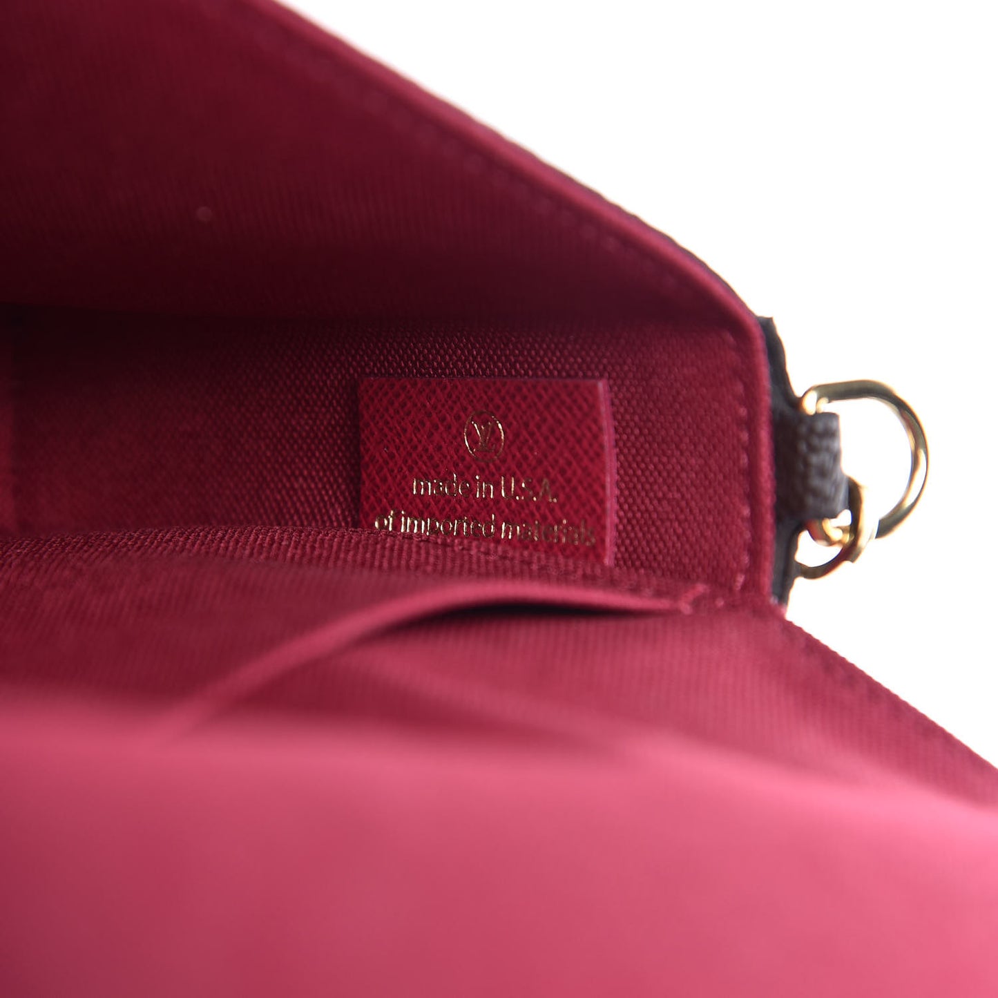 Monogram Pochette Felicie Chain Wallet Fuchsia