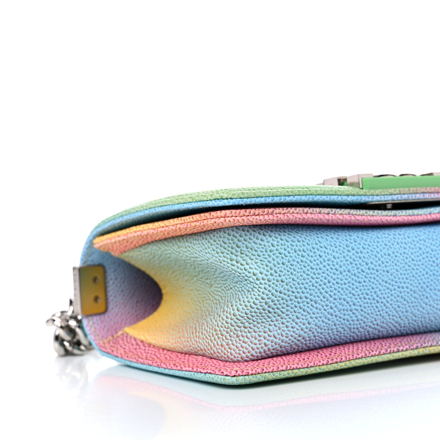 Caviar Quilted Small Cuba Rainbow Boy Flap Multicolor
