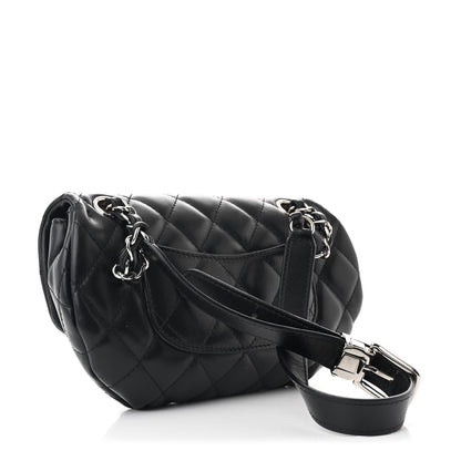 Chanel Calfskin Quilted CC Uniform Flap Belt Bag Black 3 of 12