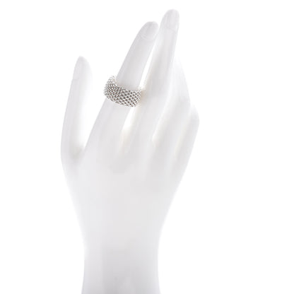 Tiffany Sterling Silver Somerset Mesh Ring 53 6.25 2 of 4