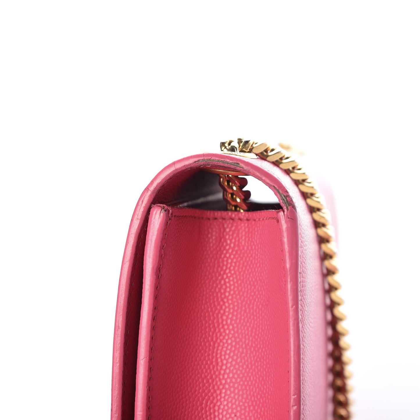 Grain De Poudre Small Monogram Kate Satchel Fuchsia