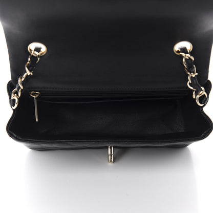 Chanel Lambskin Quilted Mini Rectangular Flap Black 5 of 12