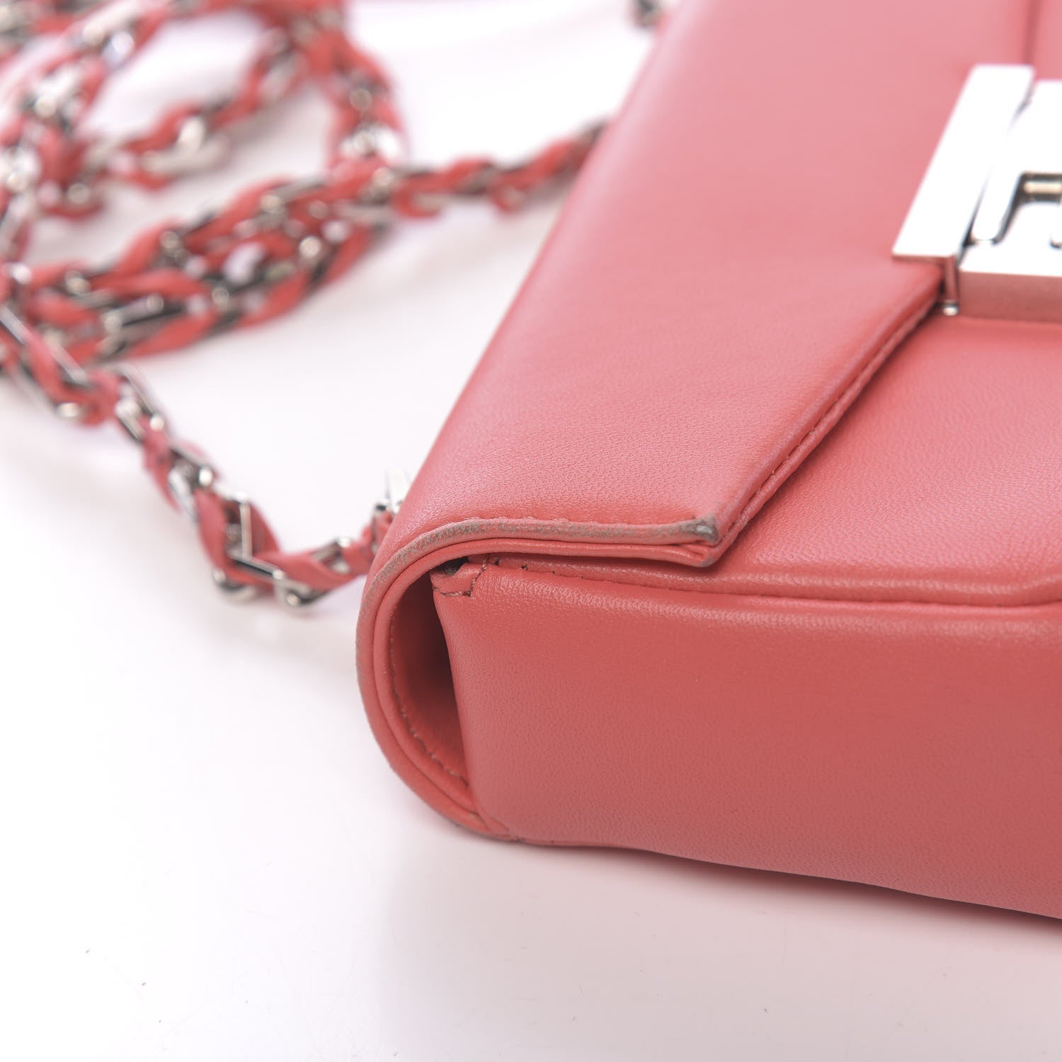 Fendi Nappa Mini Be Baguette Shoulder Bag Rosa Exstasy 8 of 17