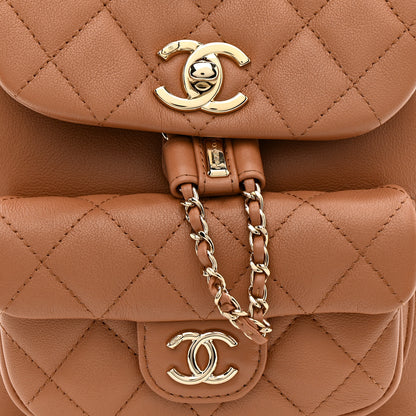 Chanel Lambskin Quilted Small Duma Drawstring Backpack Brown 8 of 10