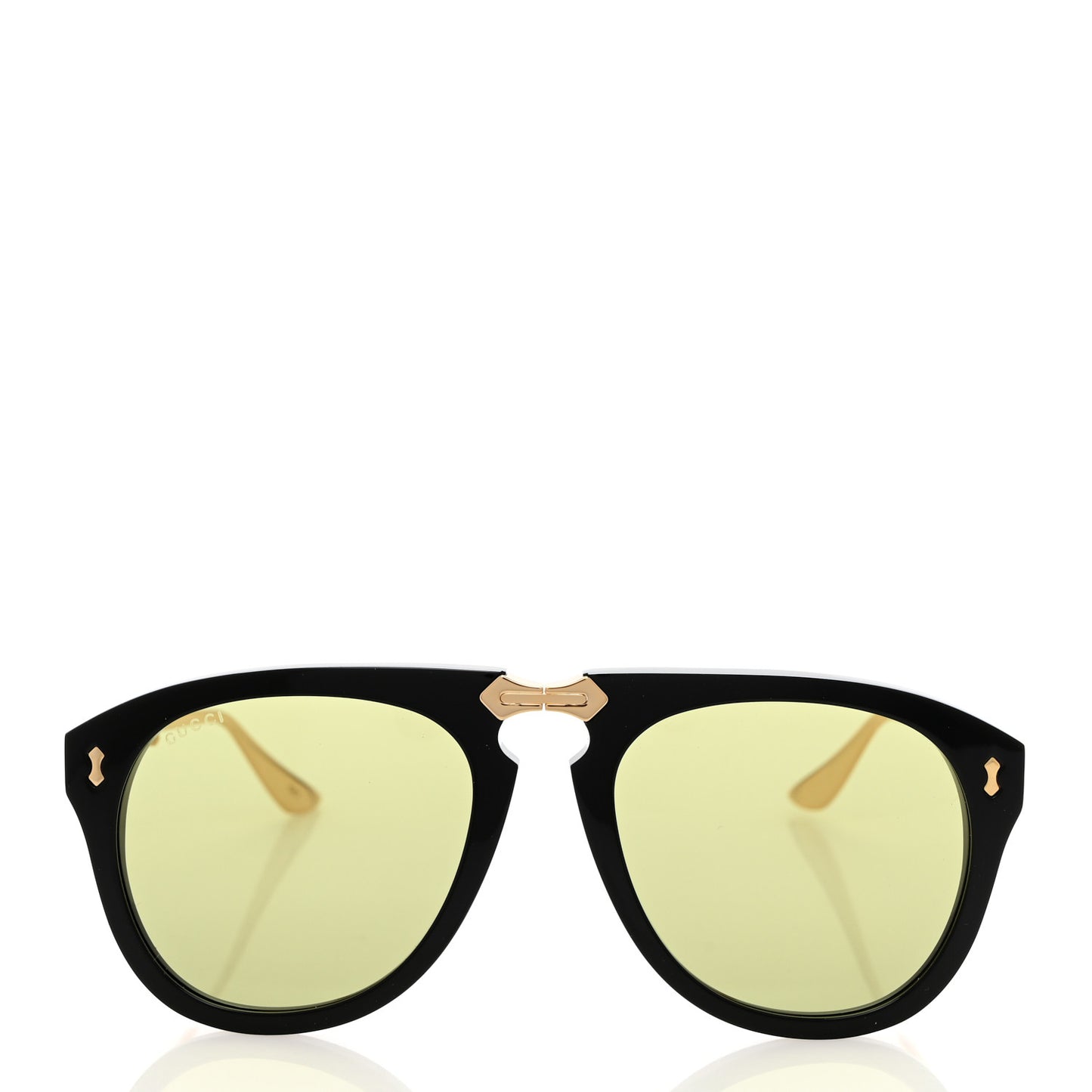 Folding Aviator Sunglasses GG0305S Black Gold