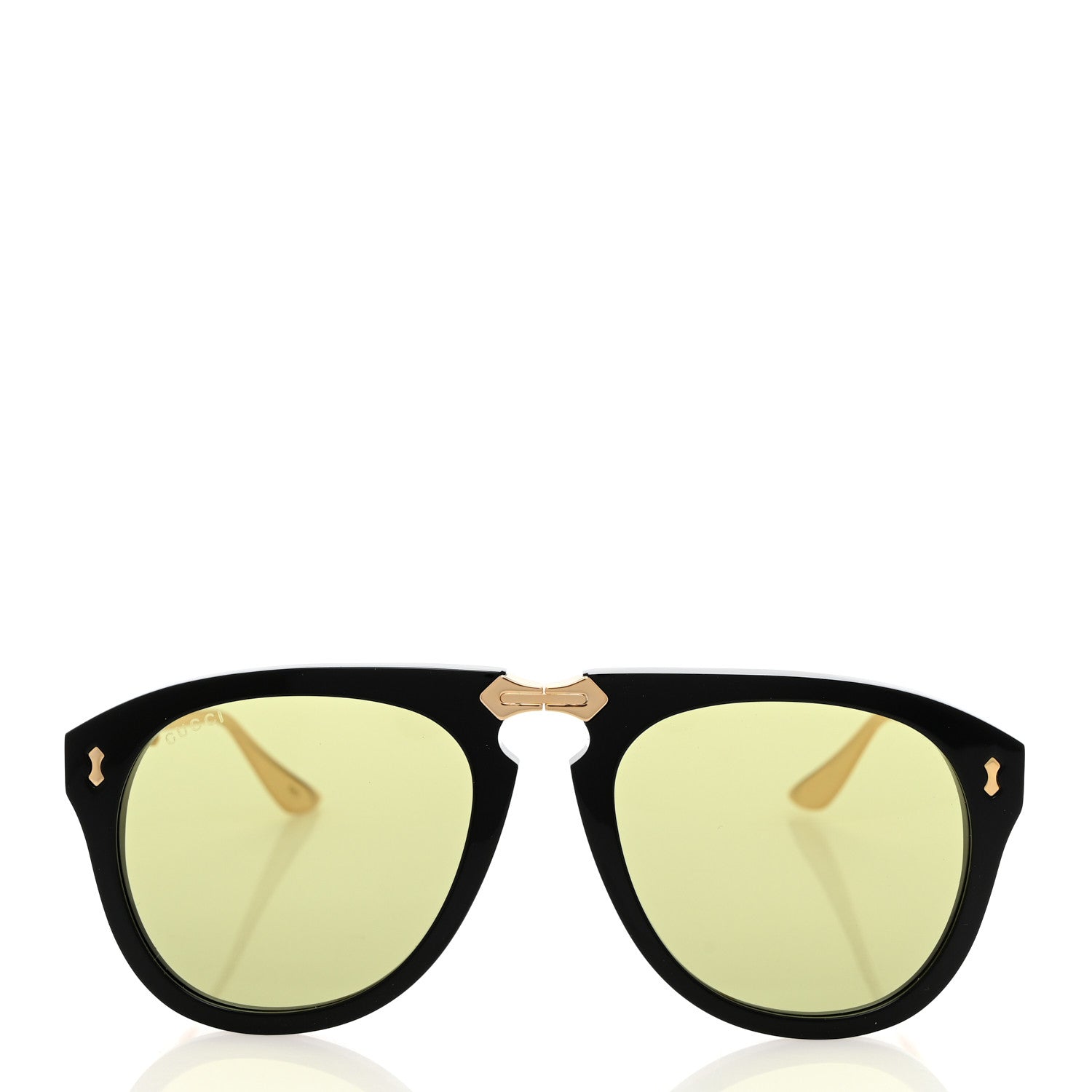 Gucci Folding Aviator Sunglasses GG0305S Black Gold 3 of 9